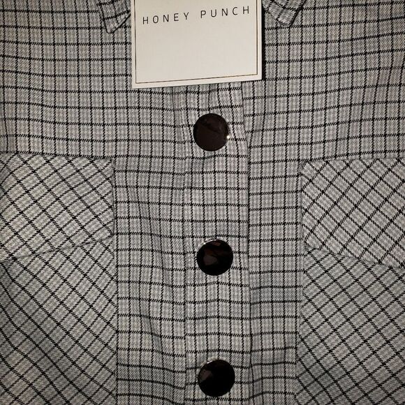 Honey Punch Crop Snap Front Jacket Top - Picture 2 of 7